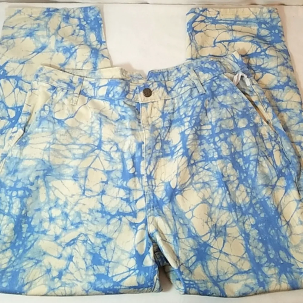Rachel Comey x Target Blue Marble Print High-Rise Tapered Jeans Size 14